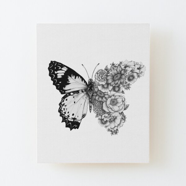 Aesthetic Butterfly,Beautiful Botanical Flowers, Half butterfly Half  Flower Art Board Print for Sale by Eva Anastas