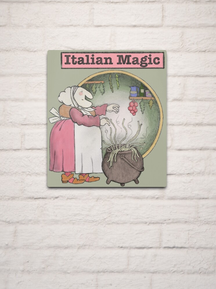 Strega Nona with Pasta Pot Metal Print for Sale by medusagf