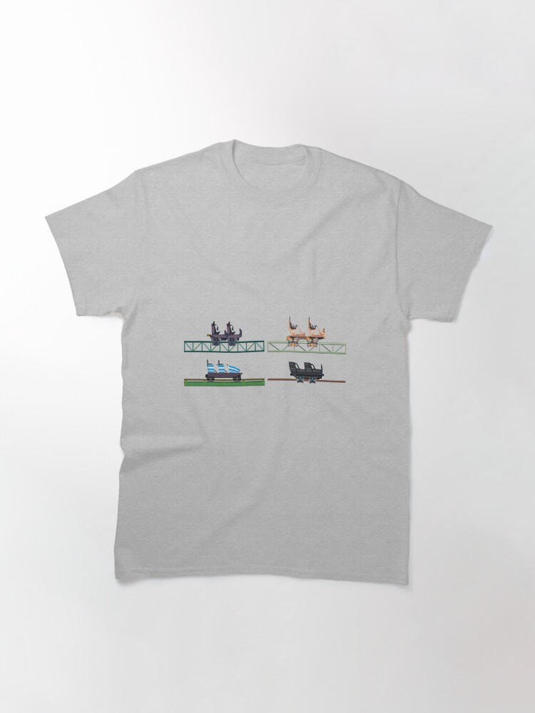 Alternate view of Hansa Park Coaster Cars Design Classic T-Shirt