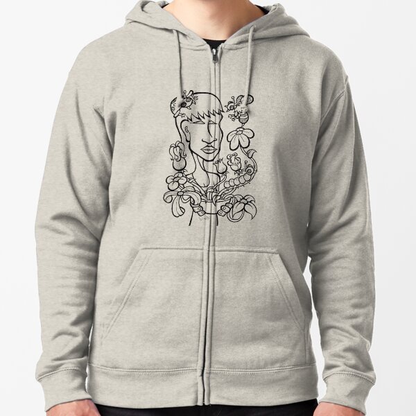 Bowl of Flowers Zipped Hoodie