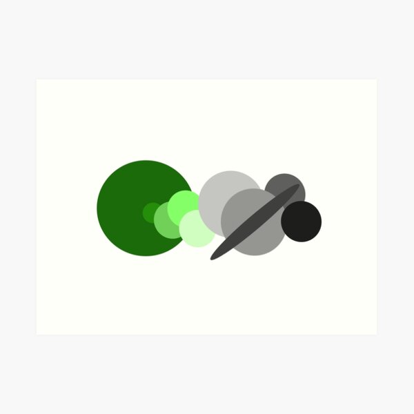 Aromantic Solar System Sticker Art Print