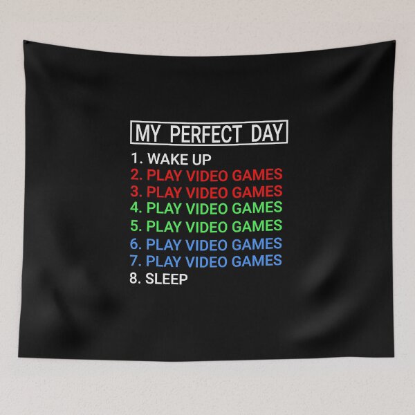 Item preview, My Perfect Day Video Games T-shirt | Funny Cool Gamer Gift designed and sold by meedTee.