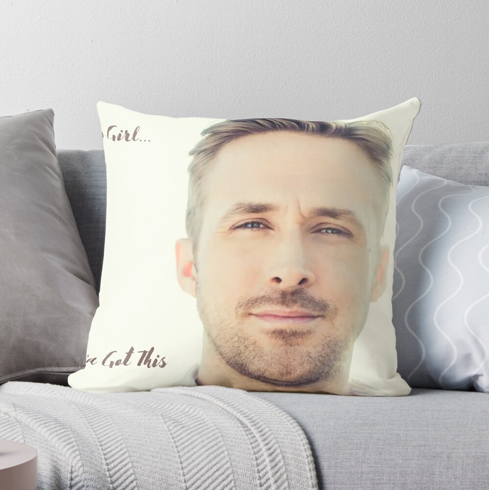 Hey Girl, I'm Ryan Gosling Throw Pillow by Artpoptart