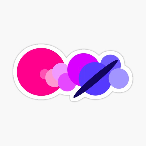 Bisexual Solar System Sticker