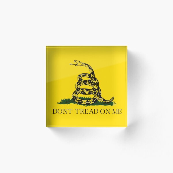 Gadsden flag Don't tread on me Libertarian 2nd amendment 2A yellow flag HD HIGH QUALITY ONLINE STORE Acrylic Block