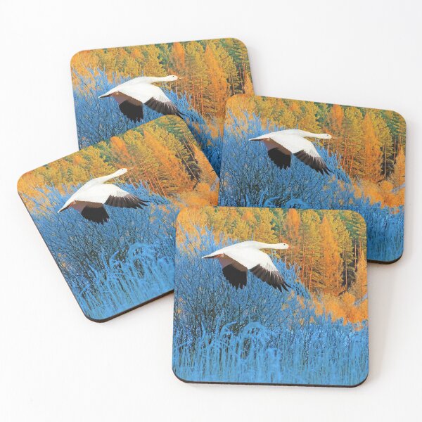 Item preview, Snow Goose in Autumn Flight designed and sold by FineArtography.