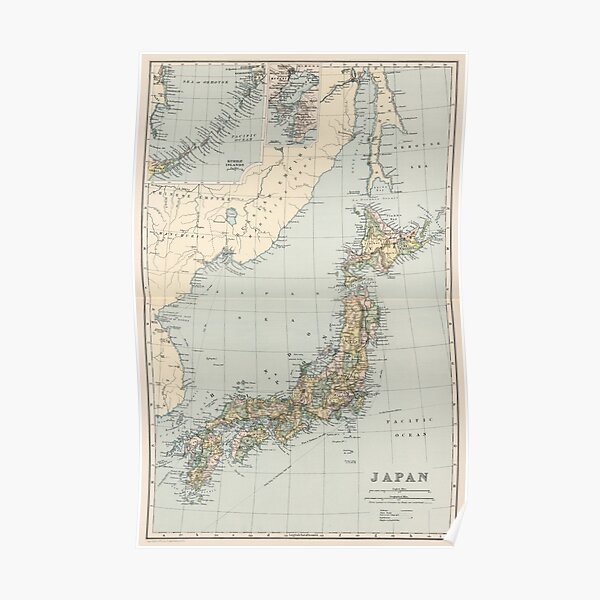 Old Japan Map Posters Redbubble