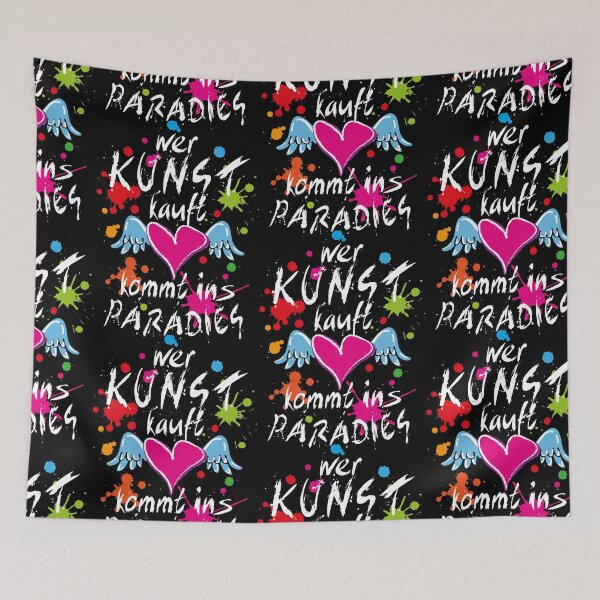 Item preview, 14 Wer Kunst kauft kommt ins Paradies Herz Flügel designed and sold by Margarita-Art.