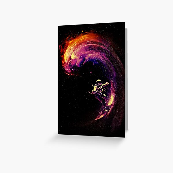Space Surfing Greeting Card