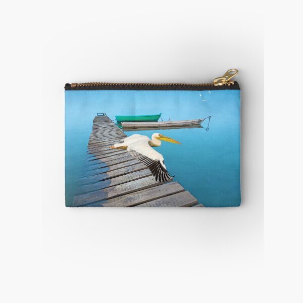 Item preview, White Pelican and Ocean Blue designed and sold by FineArtography.
