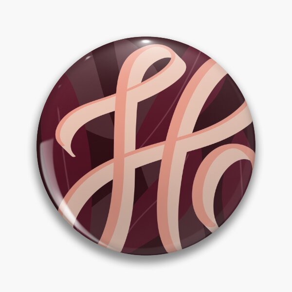 Item preview, H- creative monogram scripted lettering of letter h designed and sold by Ilze Lucero.