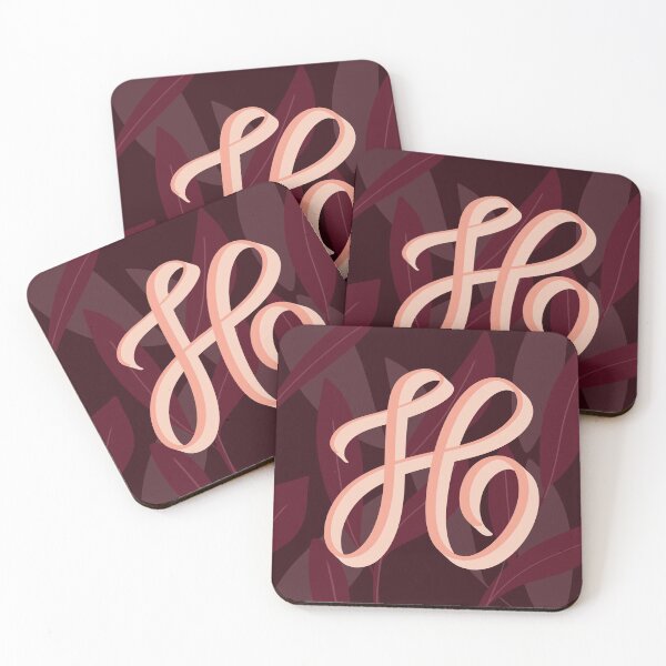 Item preview, H- creative monogram scripted lettering of letter h designed and sold by Ilze Lucero.