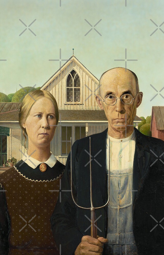 the farmer couple painting