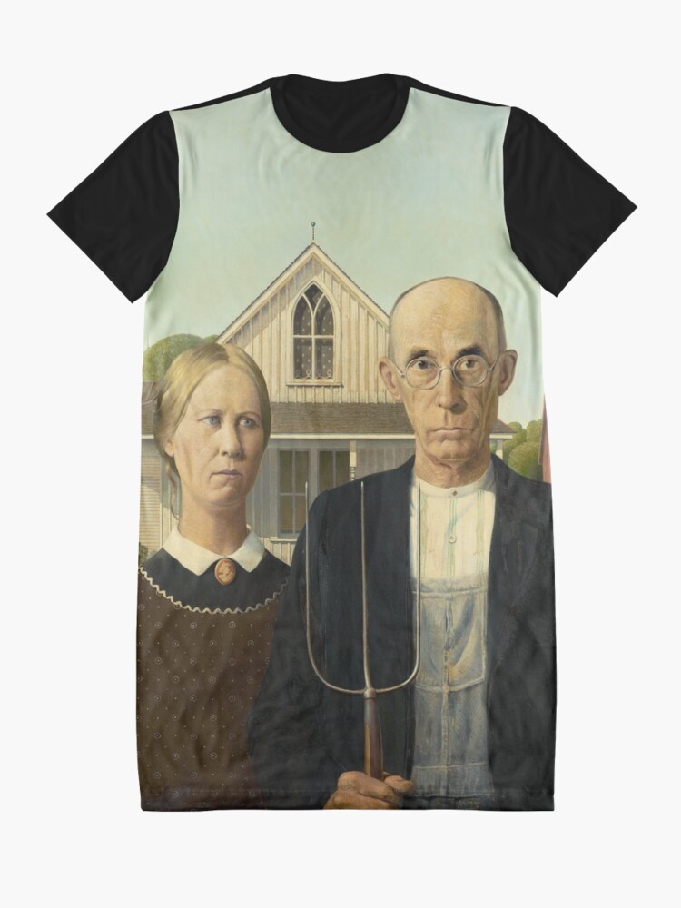 Grant DeVolson Wood American Gothic 1930 Classic Elderly Farmer