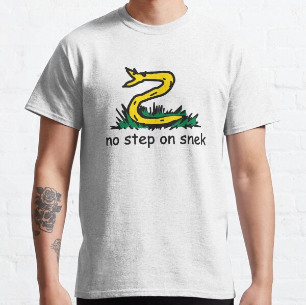 No pisar Snek amarillo y negro ANCAP Libertario divertido serpiente infantil Parodia de la bandera de Gadsden No me pises HD TIENDA ONLINE DE ALTA CALIDAD Camiseta clásica