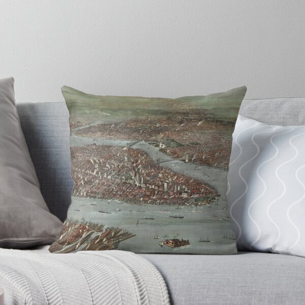 Item preview, Vintage Pictorial Map of New York City (1879) 3 designed and sold by BravuraMedia.