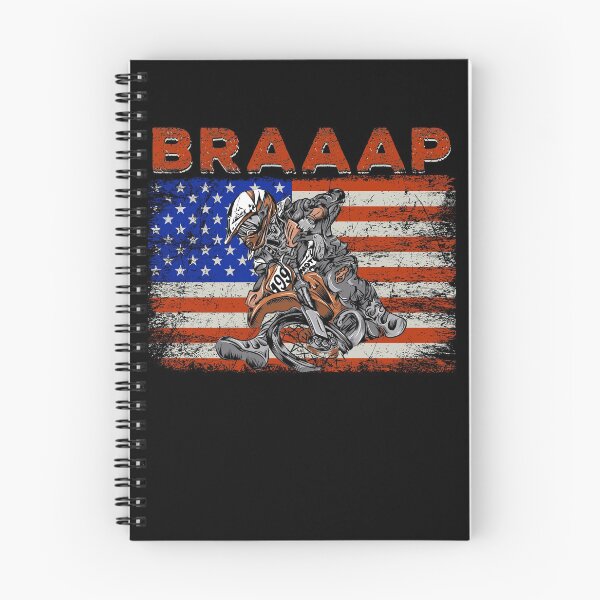Artikelvorschau, Braaap Vintage USA amerikanische Flagge Motocross Biker entworfen und verkauft von MerchK1ng.