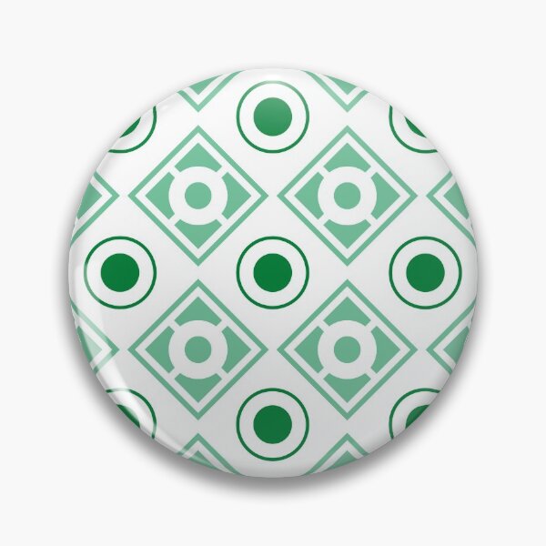Item preview, Retro Circle and Squares Green White Pattern designed and sold by createdbycam.