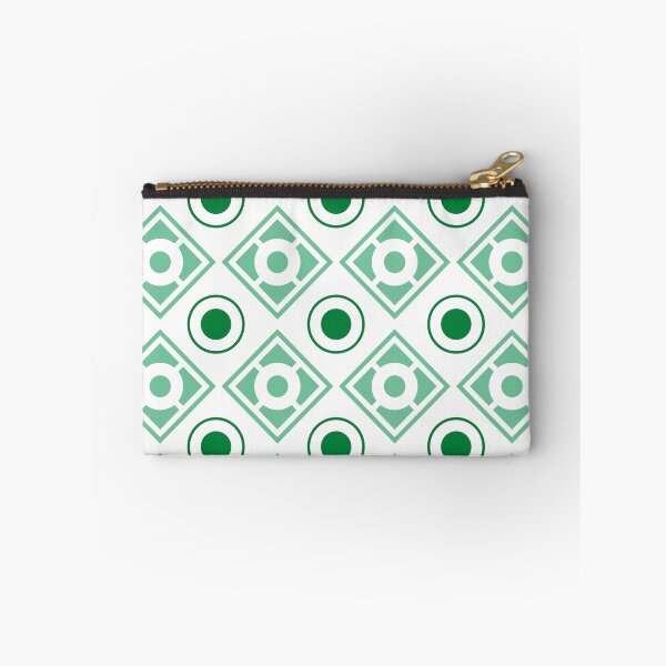 Item preview, Retro Circle and Squares Green White Pattern designed and sold by createdbycam.