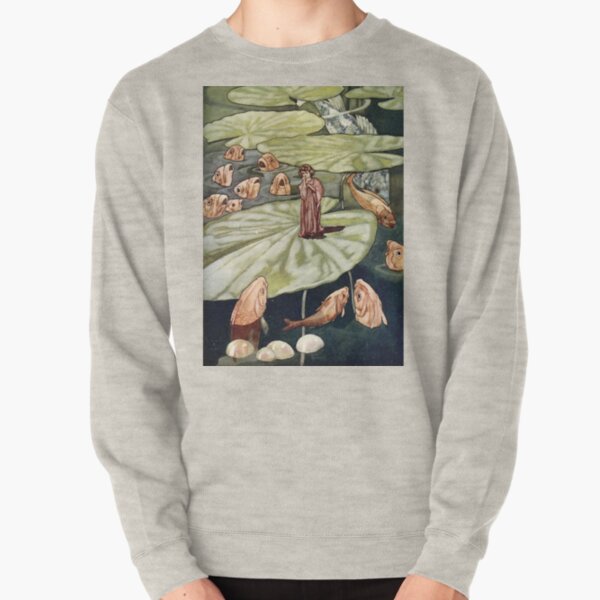 "The Little Fishes and Thumbelina" by Charles Robinson Pullover Sweatshirt