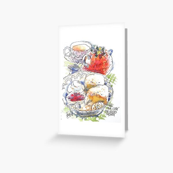 Tea and Scones Greeting Card