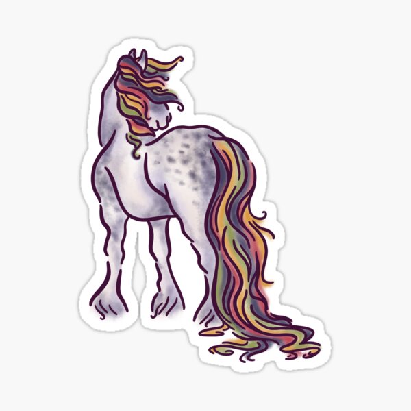 Rainbow Horse Sticker