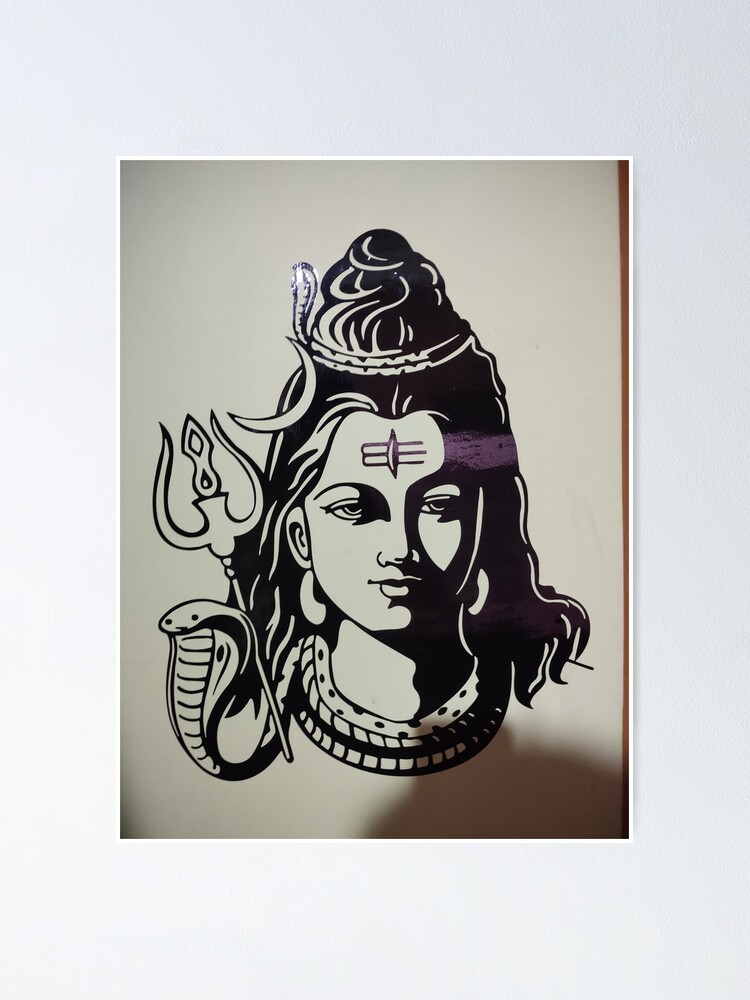 Mahadev | Mahakal | Bholenath | Lord Shiva Painting Poster Fully Waterproof  Vinyl Sticker Print for Living Room,Bedroom,Office,Kids Room,Hall Fine Art  Print - Religious posters in India - Buy art, film, design,