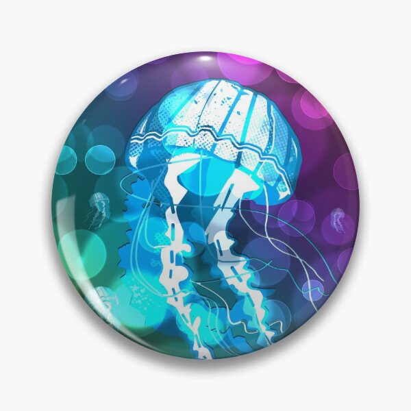 Item preview, Neon Jellyfish With Lens Flare Background designed and sold by Nobiya.
