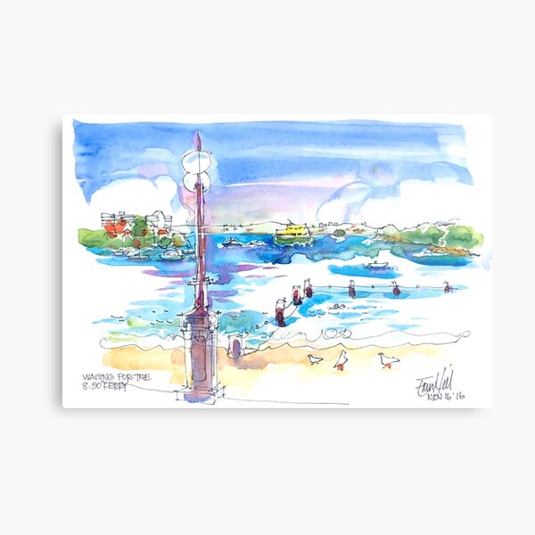 Waiting for the Ferry at Manly, Sydney Metal Print