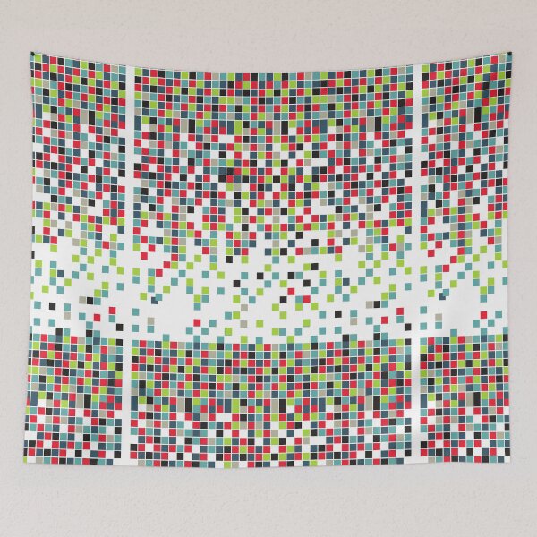 Item preview, Retro Falling Mosaic Pieces Pattern Digital Art designed and sold by createdbycam.