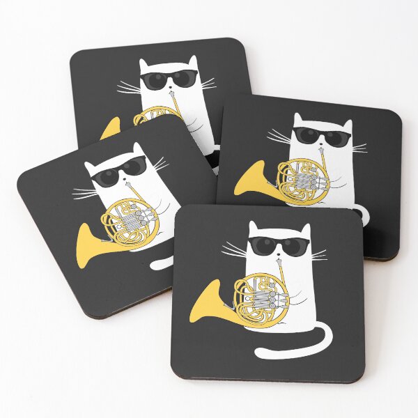 Item preview, Jazz Cat Playing French Horn - Cool Smooth T-Shirt designed and sold by SithJedi.