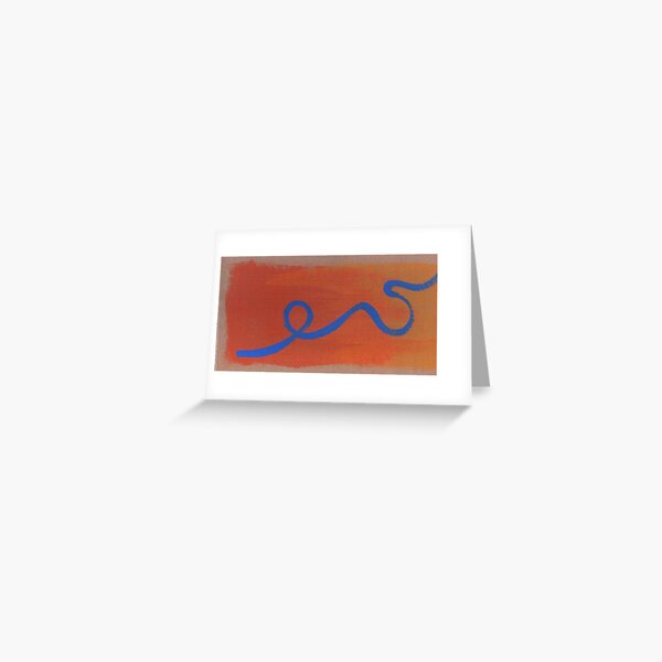 Blue Line Greeting Card