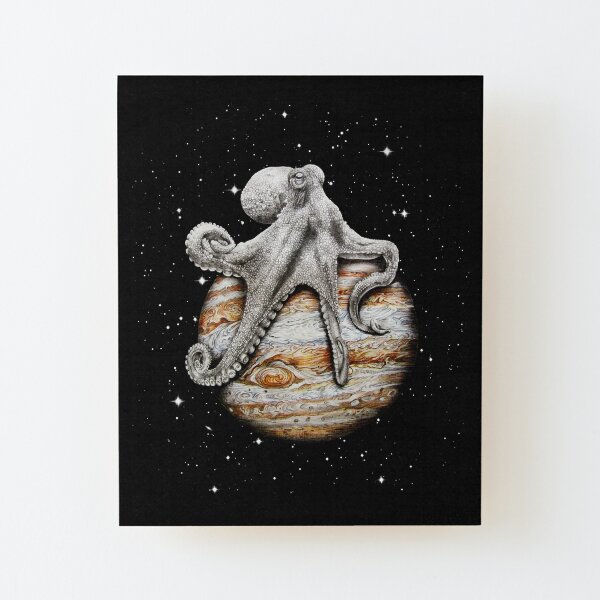 Celestial Cephalopod Wood Mounted Print