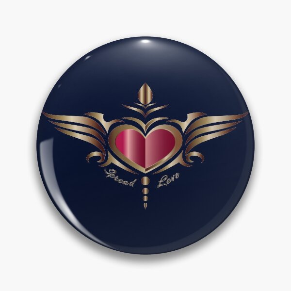 Item preview, Spread love with golden heart wings designed and sold by Nobiya.
