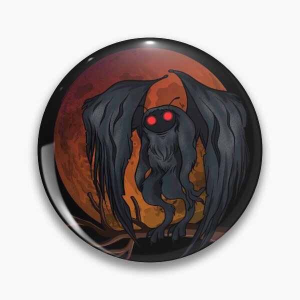 Item preview, Mothman Full Moon Original Artwork-  Point Pleasant, WV Cute Cryptid Gift designed and sold by NatIntrovertSoc.