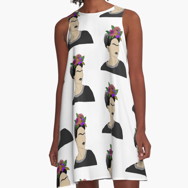 Frida in black A-Line Dress