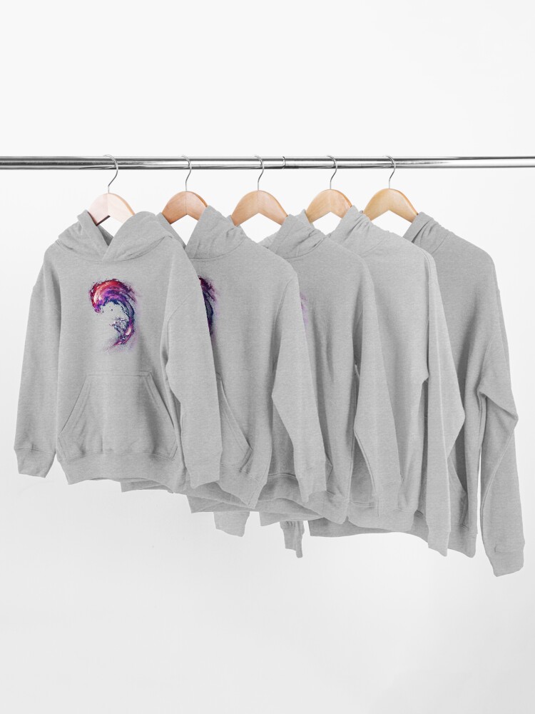 Alternate view of Space Surfing II Kids Pullover Hoodie