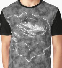 Pink Roses in Anzures 3 Outlined Black Graphic T-Shirt