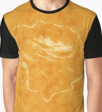 Pink Roses in Anzures 3 Outlined Orange Graphic T-Shirt