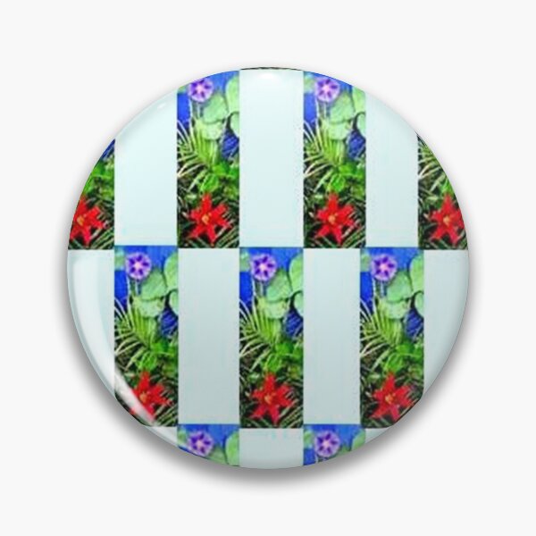 Item preview, EXPLOSION 10 flowers leaves lily star ipomée palm phoenix background blue green red nature designed and sold by dragonemma.