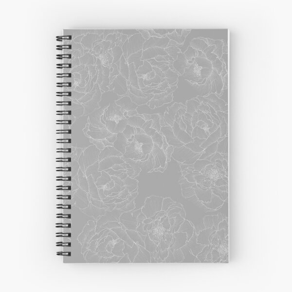 Item preview, Peony Flower Pattern in Gray and White designed and sold by ECMazur Art.