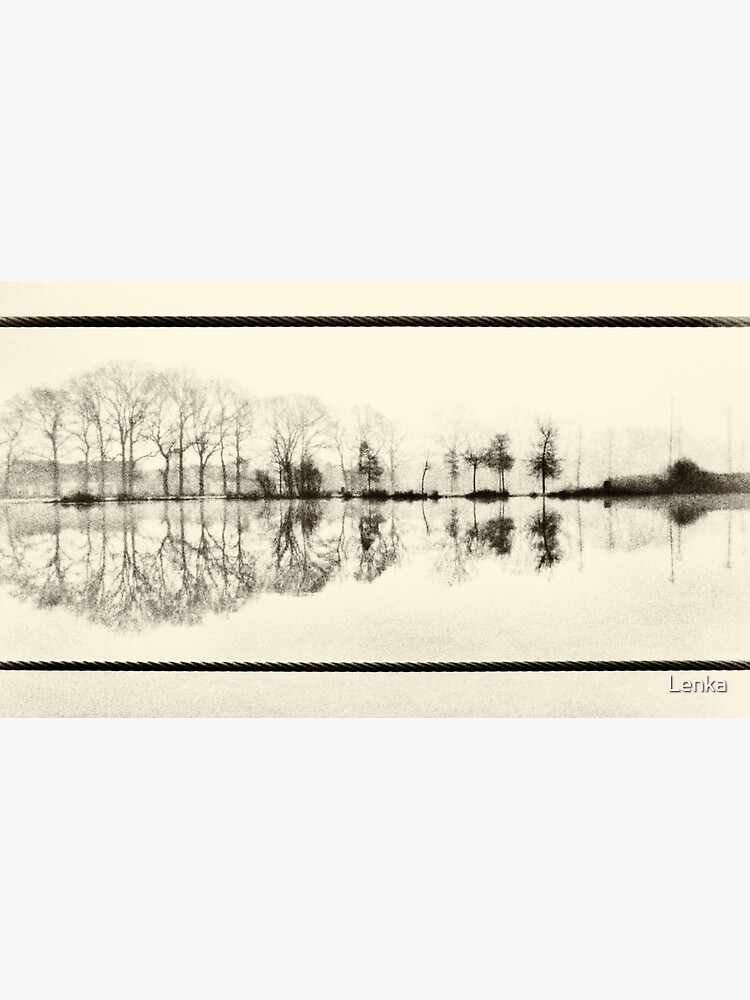 Thumbnail 3 of 3, Sticker, Misty morning in the park designed and sold by Lenka.