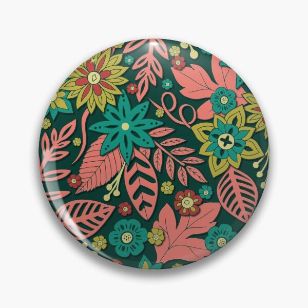Item preview, Modern Floral In Green, Teal, Pink & Red designed and sold by somecallmebeth.