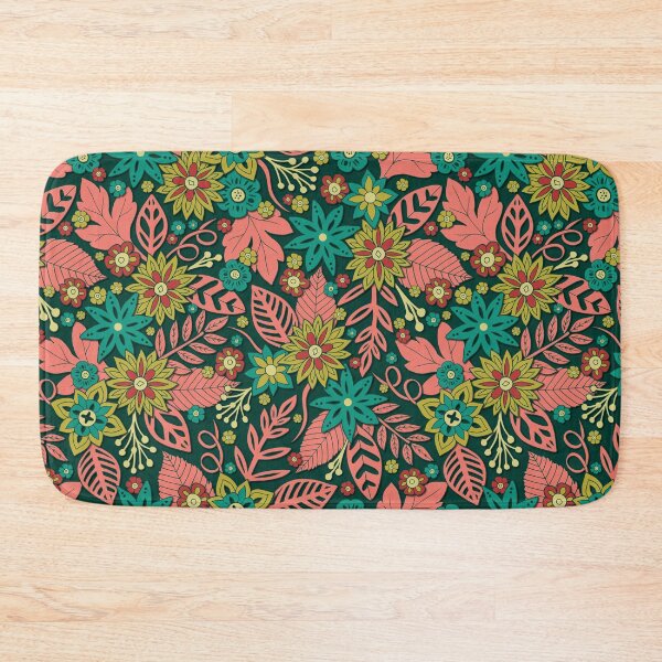 Item preview, Modern Floral In Green, Teal, Pink & Red designed and sold by somecallmebeth.