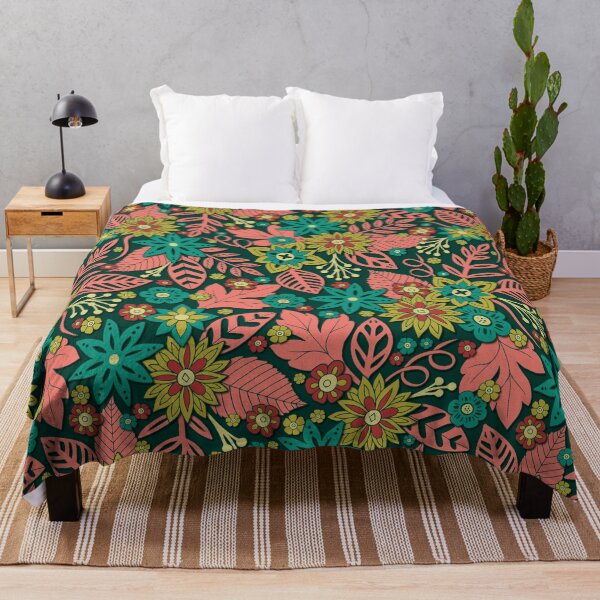 Item preview, Modern Floral In Green, Teal, Pink & Red designed and sold by somecallmebeth.