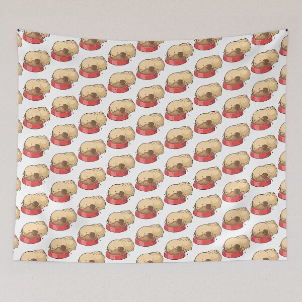 Item preview, Pug Dog Chow Down Kawaii designed and sold by karspaul.