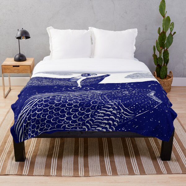 The Blue Shimmering Sea Lights Throw Blanket