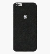 Apple: Embossed Silver on Black Leather iPhone Case