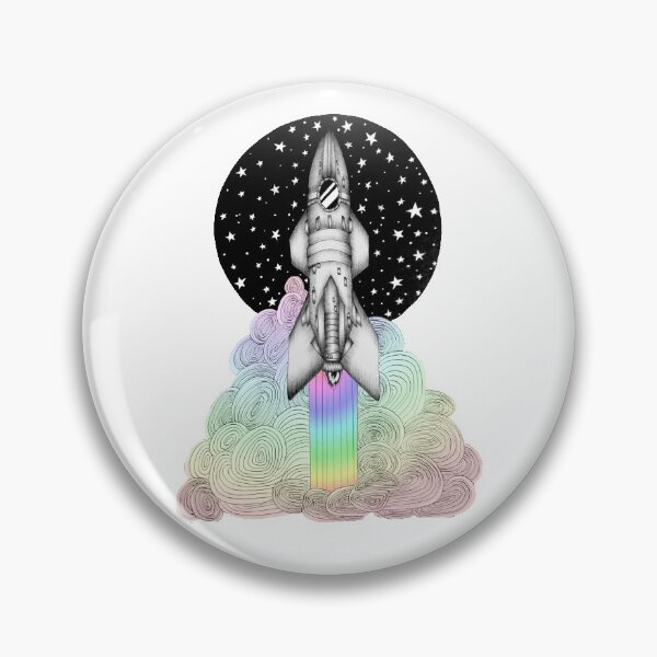 Aperçu de l'œuvre Super Magic Rainbow Dream Rocket créée et vendue par ECMazur Art.