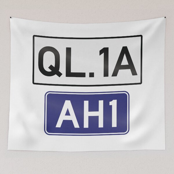 Item preview, Asian Highway 1 / Vietnam National Route 1A  Sign designed and sold by travelwitheric.